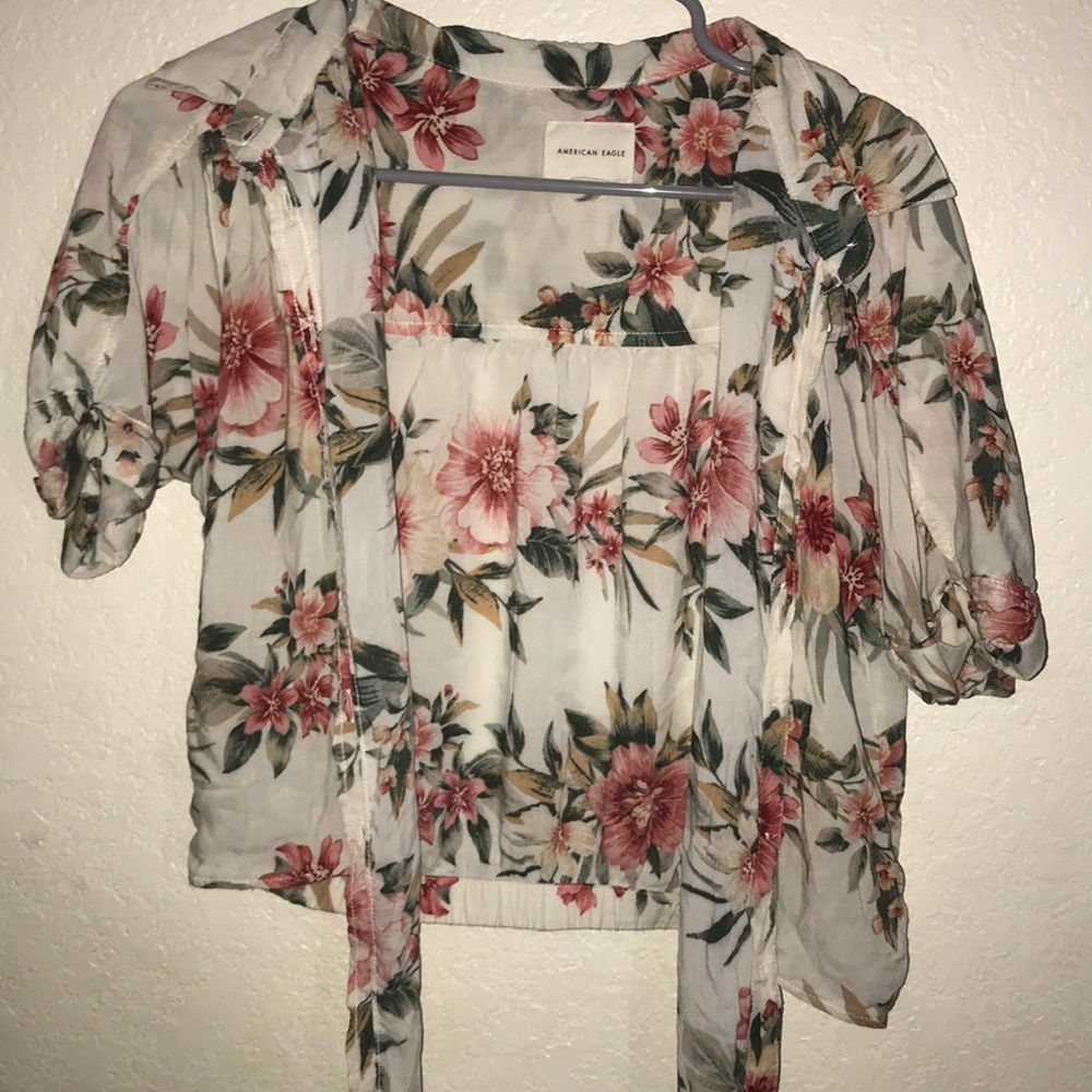 american eagle wrap shirt